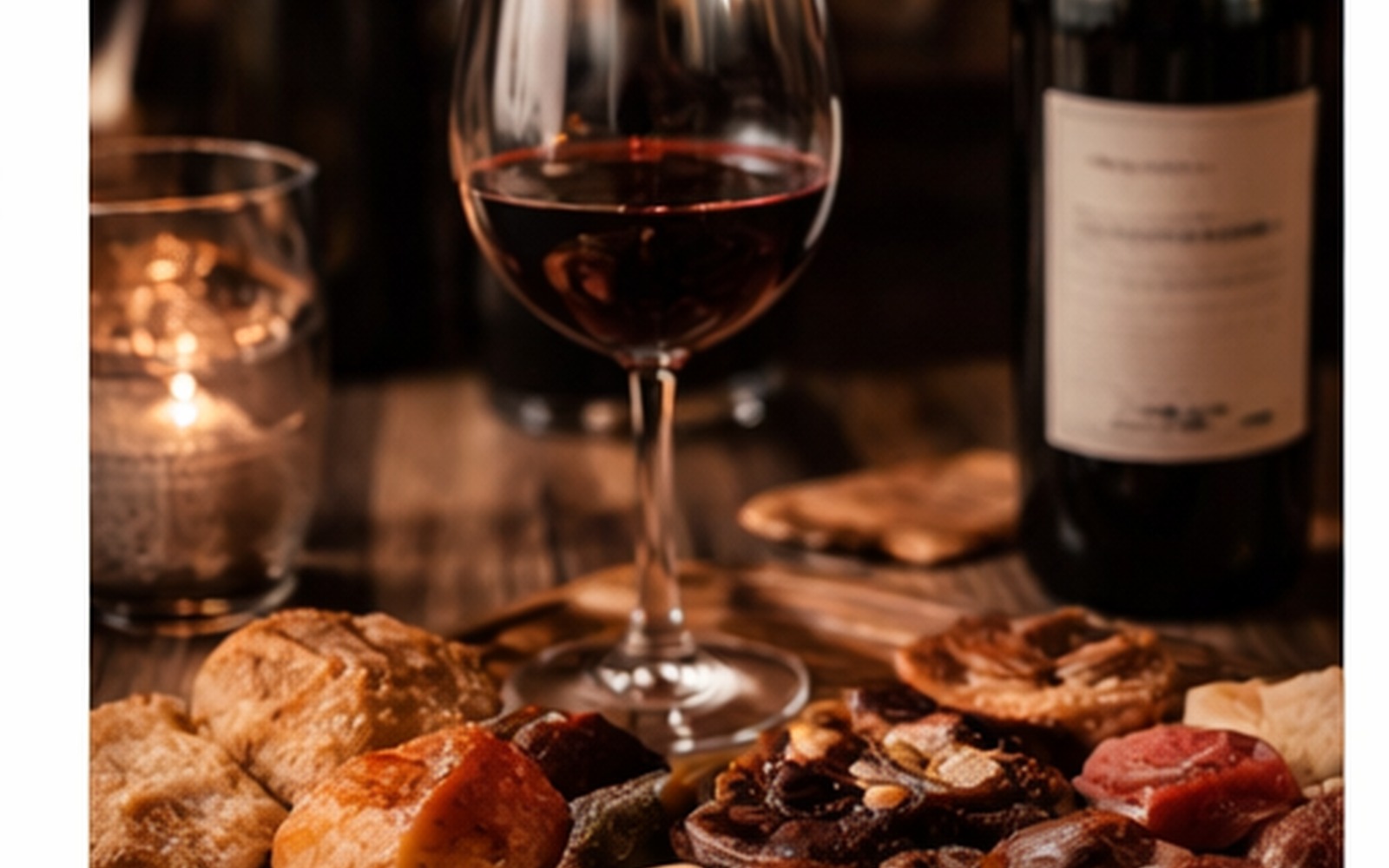 Vino y tabla para compartir en Lombardo