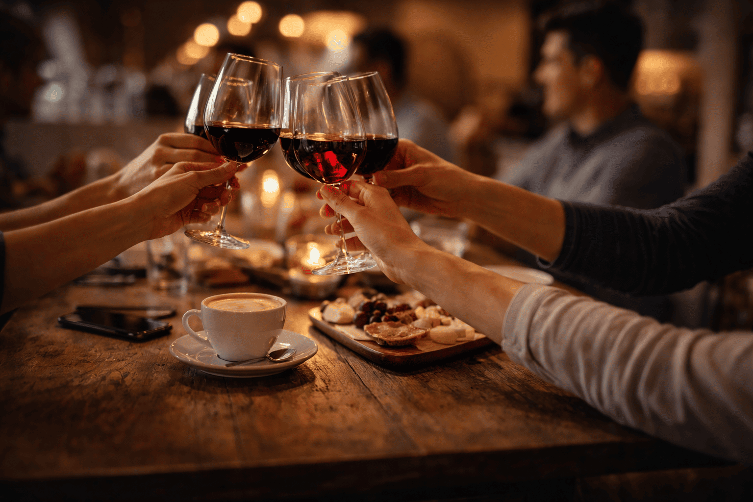 Copa de vino servida en Lombardo